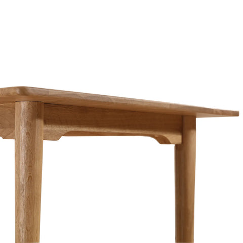 Ashford Mid-Century Modern Oak Effect 4-6 Seater Rectangle Wooden Dining Table - 140cm