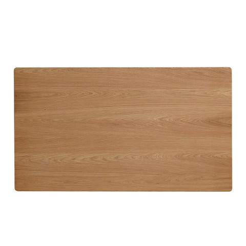 Ashford Mid-Century Modern Oak Effect 4-6 Seater Rectangle Wooden Dining Table - 140cm
