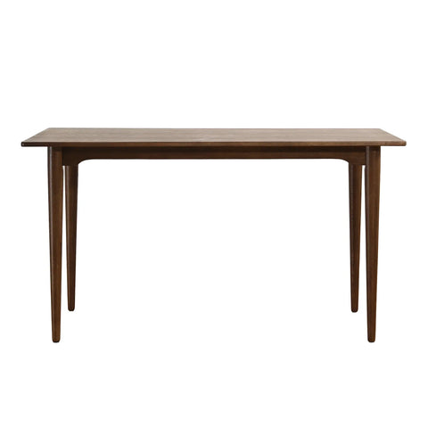 Ashford Mid-Century Modern Walnut Effect 4-6 Seater Rectangle Wooden Dining Table - 140cm