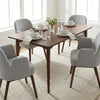 Ashford Mid-Century Modern Walnut Effect 4-6 Seater Rectangle Wooden Dining Table - 140cm