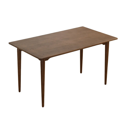 Ashford Mid-Century Modern Walnut Effect 4-6 Seater Rectangle Wooden Dining Table - 140cm