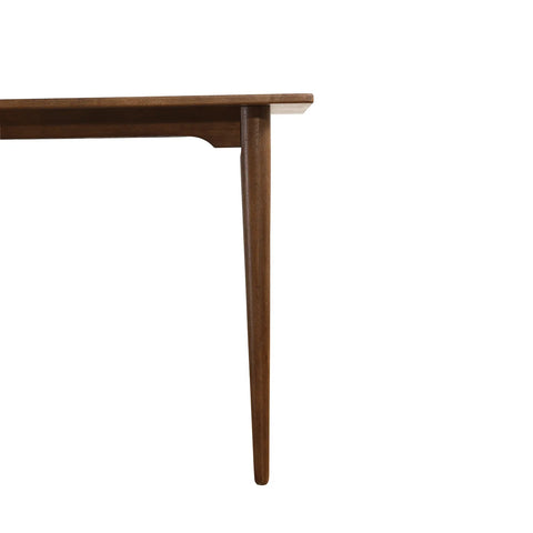 Ashford Mid-Century Modern Walnut Effect 4-6 Seater Rectangle Wooden Dining Table - 140cm