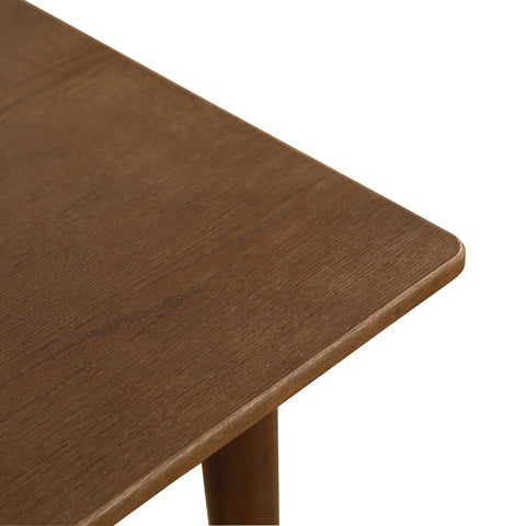 Ashford Mid-Century Modern Walnut Effect 4-6 Seater Rectangle Wooden Dining Table - 140cm