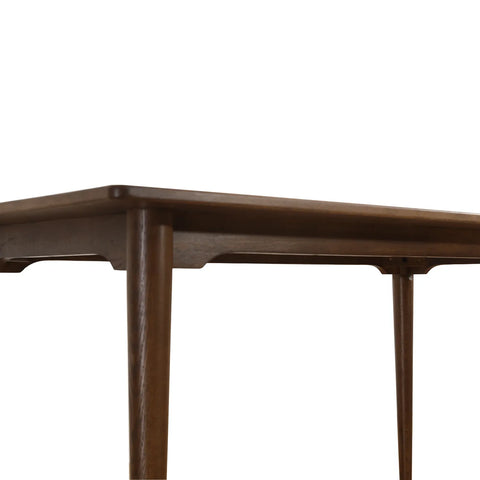 Ashford Mid-Century Modern Walnut Effect 4-6 Seater Rectangle Wooden Dining Table - 140cm