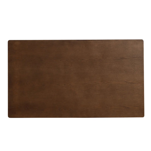 Ashford Mid-Century Modern Walnut Effect 4-6 Seater Rectangle Wooden Dining Table - 140cm