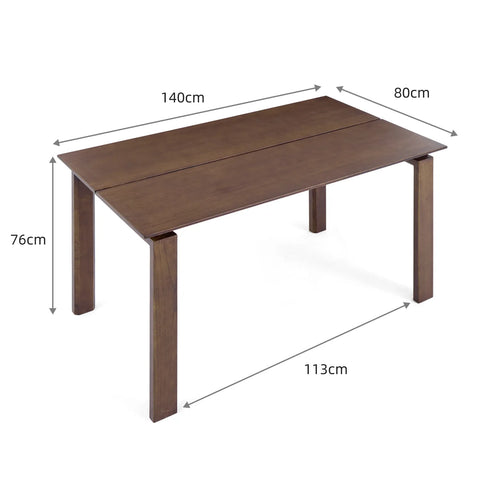 Astor Walnut Effect Modern Classic 4-6 Seater Rectangle Wooden Dining Table - 140cm