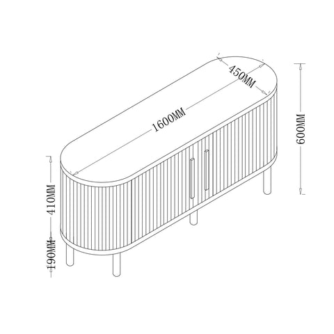 Astra Brown Wooden TV Cabinet