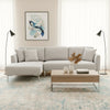 Barry Fabric Left Corner Sofa - Grey
