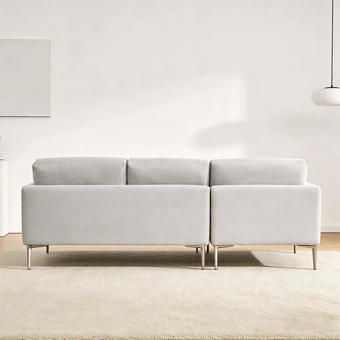 Barry Fabric Left Corner Sofa - Grey