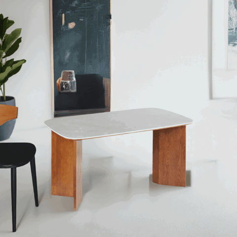Basalt Premium Italian Limestone Dining Table - 140cm x 80cm