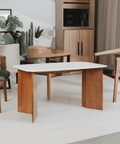 Basalt Premium Italian Limestone Dining Table - 140cm x 80cm