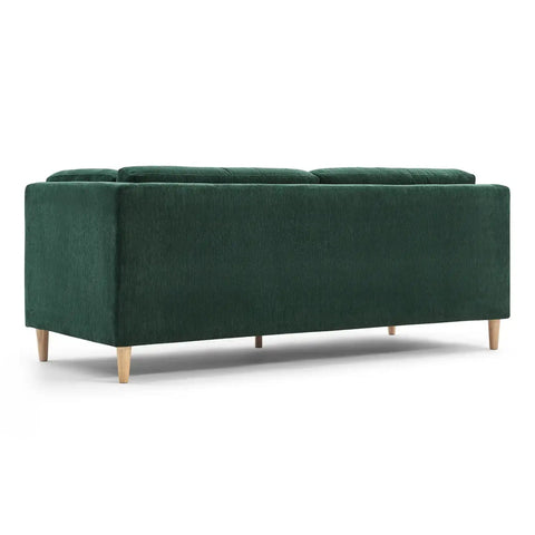 Bernard Chenille Anthracite Dark Green 3 Seater Sofa