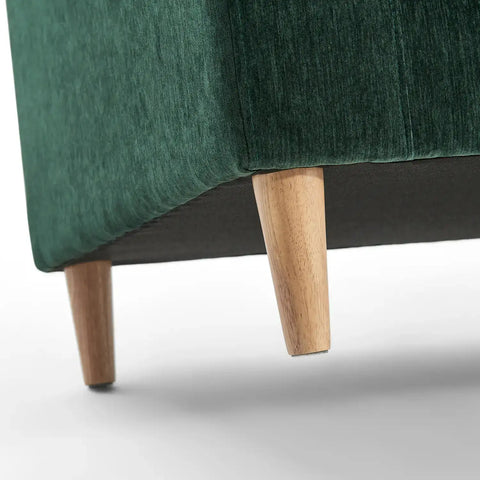 Bernard Chenille Anthracite Dark Green 3 Seater Sofa