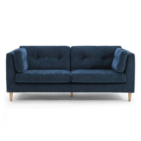 Bernard Chenille Anthracite Navy 3 Seater Sofa