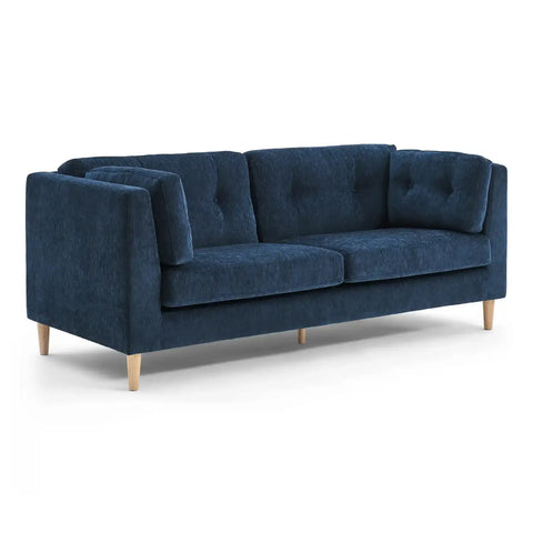 Bernard Chenille Anthracite Navy 3 Seater Sofa