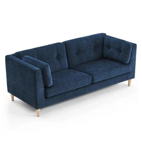 Bernard Chenille Anthracite Navy 3 Seater Sofa