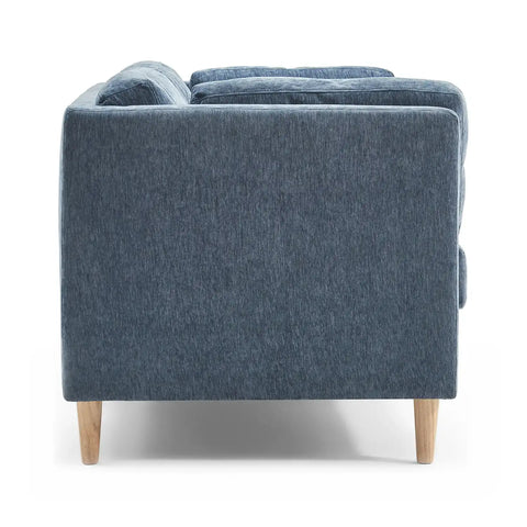 Bernard Chenille Anthracite Sky Blue 3 Seater Sofa