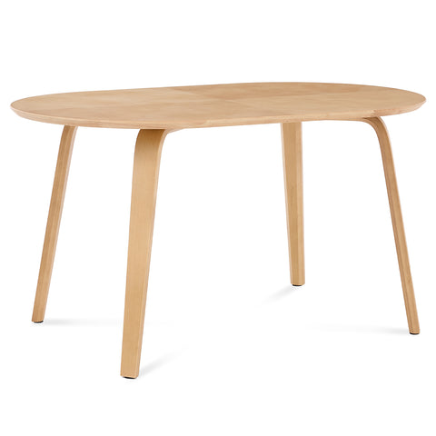 Birchstone Retro Oak Effect 4-6 Seater Oval Dining Table - 140cm
