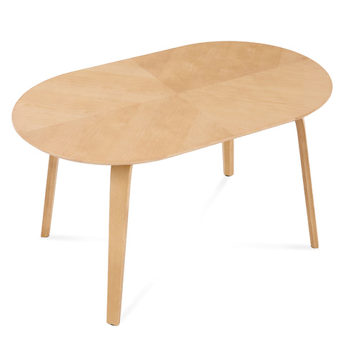Birchstone Retro Oak Effect 4-6 Seater Oval Dining Table - 140cm