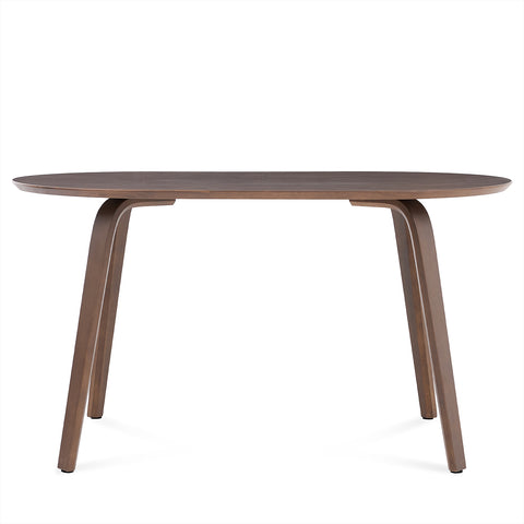 Birchstone Retro Walnut Effect 4-6 Seater Oval Dining Table - 140cm