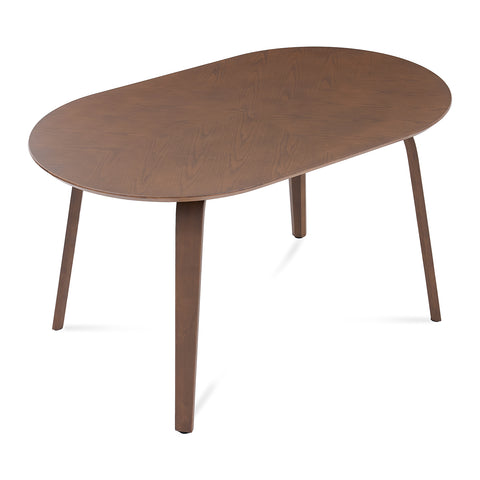 Birchstone Retro Walnut Effect 4-6 Seater Oval Dining Table - 140cm
