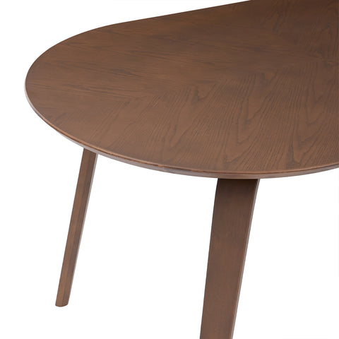 Birchstone Retro Walnut Effect 4-6 Seater Oval Dining Table - 140cm