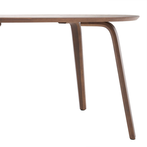 Birchstone Retro Walnut Effect 4-6 Seater Oval Dining Table - 140cm