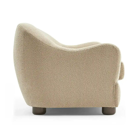 Biscuit Beige Boucle Wave Back 3 Seater Sofa