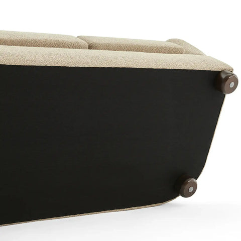 Biscuit Beige Boucle Wave Back 3 Seater Sofa