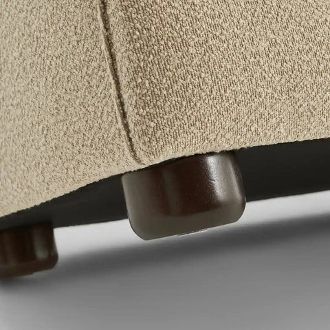 Biscuit Beige Boucle Wave Back 3 Seater Sofa