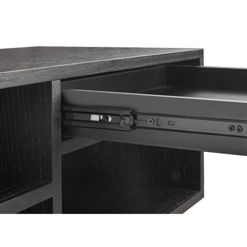 Bistro Sleek Black with Golden Handles TV Unit (Available in Two Sizes)
