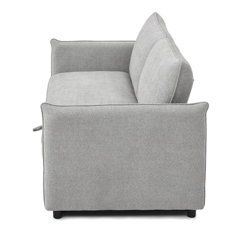 Blaire Corner Sofa Bed in Grey Boucle, Orange Velvet or Olive Green Velvet