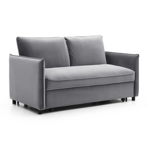 Blaire Sofa Bed in Grey Boucle, Orange Velvet or Olive Green Velvet