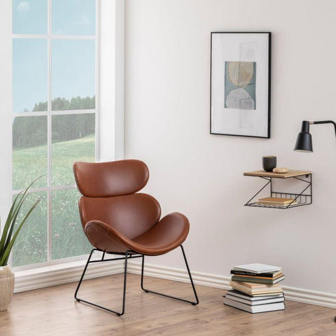 Brentley Modern Brown Lounge Chair - Furnt