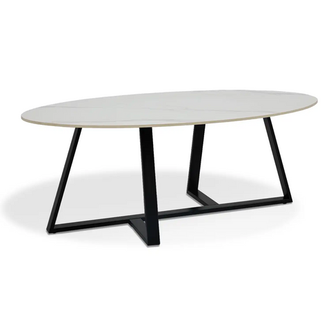Bristol Stone-Top Oval Coffee Table
