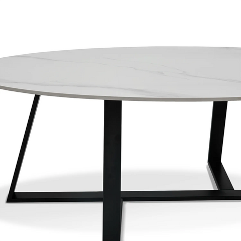 Bristol Stone-Top Oval Coffee Table