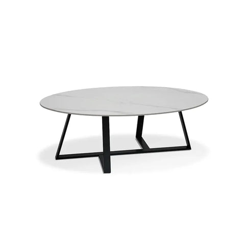 Bristol Stone-Top Oval Coffee Table