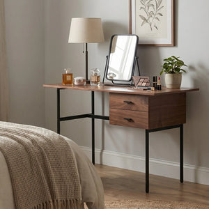 Canyon Walnut Effect 2 Drawers Dressing Table