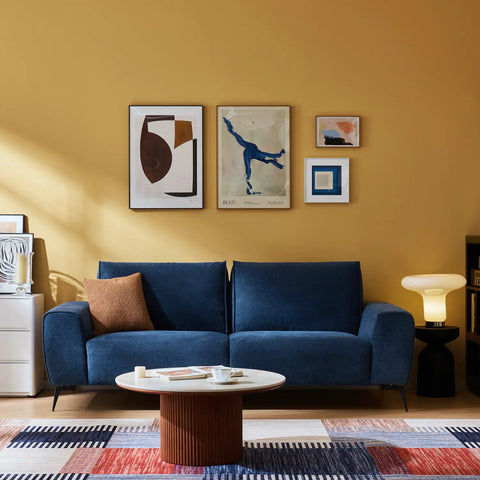 Camden Chenille Navy 3 Seater Sofa