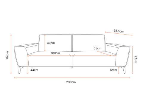 Camden Chenille Grey 3 Seater Sofa