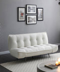 Cassidy Convertible Sofa Bed in Cream (Single) - Furnt