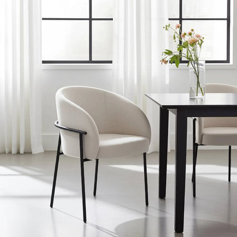 Cassie Beige Fabric Dining Chairs