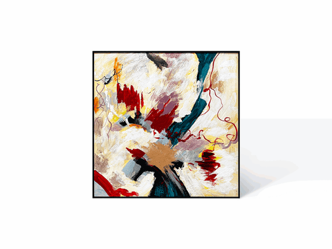 Celestial Harmony Abstract Cosmological Oil Painting - Furnt