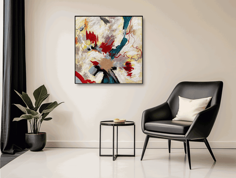 Celestial Harmony Abstract Cosmological Oil Painting - Furnt
