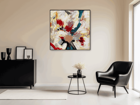 Celestial Harmony Abstract Cosmological Oil Painting - Furnt