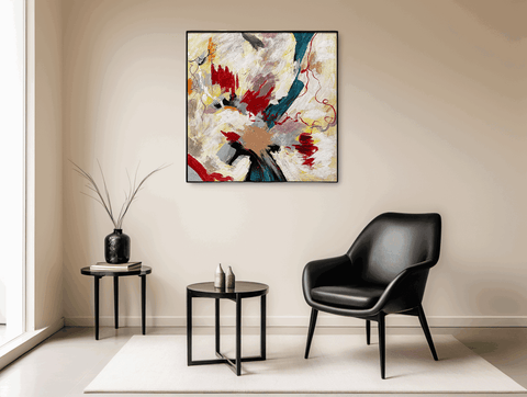 Celestial Harmony Abstract Cosmological Oil Painting - Furnt