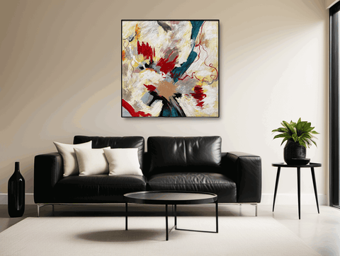 Celestial Harmony Abstract Cosmological Oil Painting - Furnt