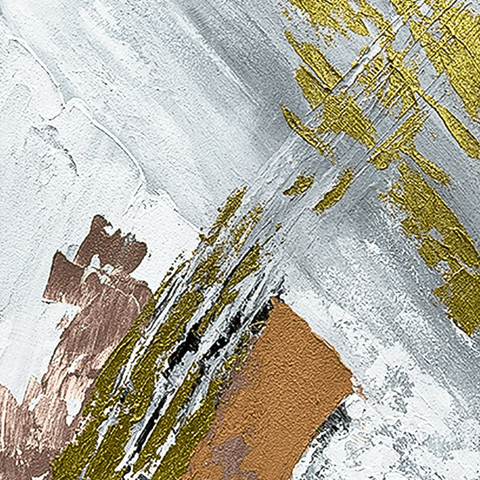 Celestial Shores Gilded Horizon Abstract Oil Painting - Furnt