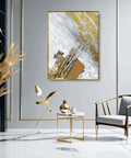 Celestial Shores Gilded Horizon Abstract Oil Painting - Furnt