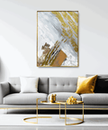 Celestial Shores Gilded Horizon Abstract Oil Painting - Furnt